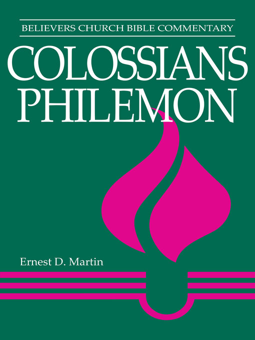 Title details for Colossians, Philemon by Ernest D. Martin - Wait list